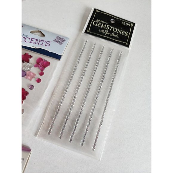 New LOT Gem Stickers Pink Red Blue +  Scrapbook Embellishments Card Retired #25 - Picture 3 of 8